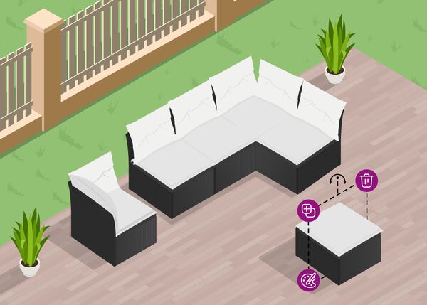 Configurați-vă propriul set de mobilier de grădină