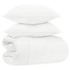 vidaXL Set de pilote 200 x 220 cm Nu Bumbac, Bambus, Poliester Alb