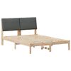 vidaXL Cadru de pat maro și gri &icirc;nchis 150 x 200 cm Lemn masiv de pin