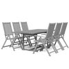 vidaXL Set mobilier de grădină, 7 piese, lemn masiv de acacia