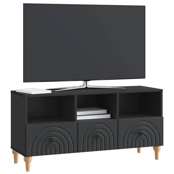 vidaXL Cabinet TV Negru 102 x 34,5 x 50 cm Lemn prelucrat