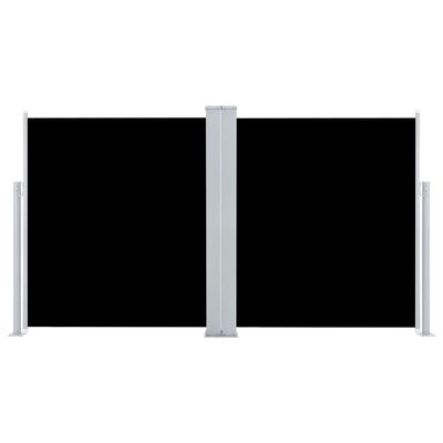 vidaXL Copertină laterală dublă retractabilă, negru, 170 x 600 cm