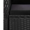 vidaXL Set mobilier de grădină cu perne, 7 piese, negru, poliratan