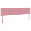 vidaXL Pat cu storage cu saltea cu headboard Roz 200 x 200 cm Catifea
