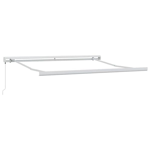 vidaXL Cortina Retractabilă Verde și alb 300 x 250 cm Stofă și Metal