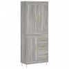 vidaXL Dulap &icirc;nalt, gri sonoma, 69,5x34x180 cm, lemn compozit