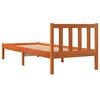 vidaXL Cadru pat fără saltea, maro ceruit, 75x190 cm, lemn masiv pin