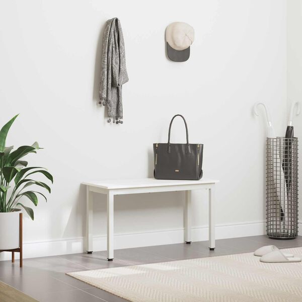 vidaXL bancă Alb 80 x 35 x 45 cm Lemn de pin masiv