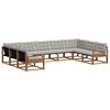vidaXL Set de canapele de exterior 9 buc. Gri natural și deschis