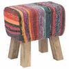 vidaXL bancă 40 x 30 x 45 cm Piele Naturală Multicolour