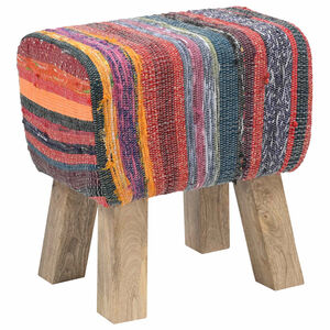 vidaXL bancă 40 x 30 x 45 cm Piele Naturală Multicolour