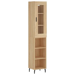 vidaXL Dulap &icirc;nalt, stejar sonoma, 34,5x34x180 cm, lemn prelucrat