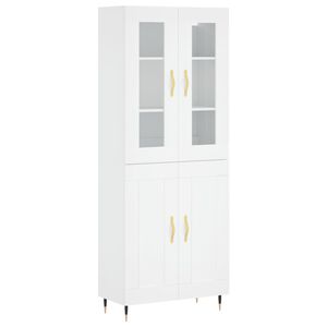 vidaXL Dulap &icirc;nalt, alb, 69,5x34x180 cm, lemn compozit