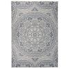 vidaXL Covor de exterior, model albastru, 140x200 cm, țesătură plată