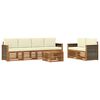 vidaXL Set de canapele de exterior 7 buc. Natural și Crem