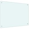vidaXL Panou antistropi de bucătărie, culoare lapte, 80x60 cm, sticlă securizată