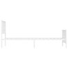 vidaXL Cadru de pat metalic cu tăblie de cap/picioare  alb 107x203 cm
