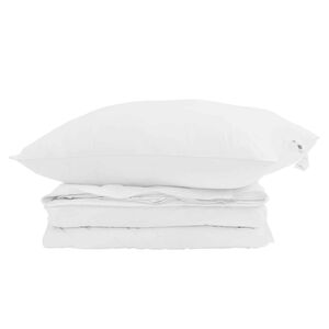 vidaXL Duvet 2 &icirc;n 1 cu pernă 2 pcs Alb Pene de rață