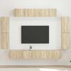vidaXL Cabinet TV 8 pcs Stejar Sonoma