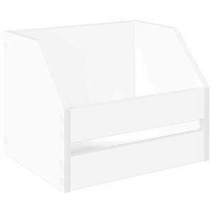 vidaXL Cutie pentru albume de vinil Alb 38 x 30 x 29 cm Lemn prelucrat
