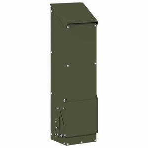 vidaXL Feeder pentru pui Verde măsliniu 13 x 12 x 51 cm