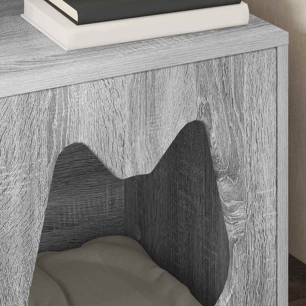vidaXL Casa pentru pisici Gri Sonoma 42,5 x 40 x 53,5 cm Lemn compozit
