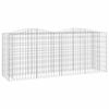 vidaXL Strat &icirc;nălțat cu gabion arcuit, 200x50x100 cm, fier galvanizat