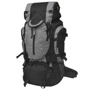 vidaXL Rucsac pentru drumeții XXL, 75 L, negru și gri
