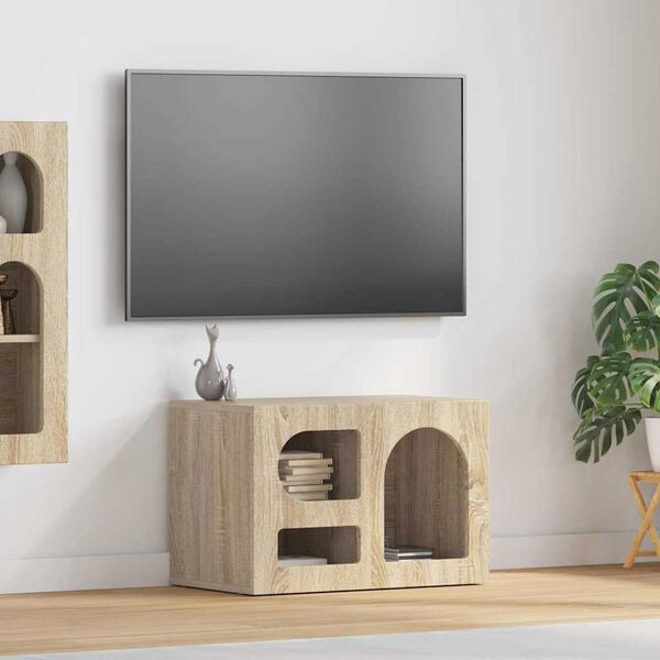 vidaXL Cabinet TV Stejar Sonoma 60 x 35 x 40 cm Lemn compozit