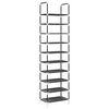 vidaXL Suport pantofi 10 niveluri negru 44x28x180 cm țesătură nețesă