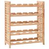 vidaXL Suport sticle vin pentru 25 sticle, 63x25x73 cm, lemn masiv nuc