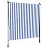 vidaXL Jaluzea rulou de exterior albastru/alb 200x270 cm țesătură/oțel