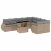 vidaXL Set canapele de grădină cu perne, 10 piese, bej, poliratan