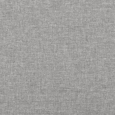 vidaXL Cadru de pat, gri deschis, 200x200 cm, material textil