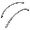 vidaXL M&acirc;nere 2 pcs Argintiu 107 x 3.6 x 23 mm Oţel inoxidabil