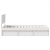 vidaXL Cadru de pat cu headboard Alb 100 x 200 cm Lemn compozit