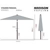 Madison Umbrelă de soare de grădină "Mykanos", ecru, 250 cm