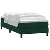 vidaXL Pat box spring cu saltea, verde &icirc;nchis, 100x210 cm, catifea