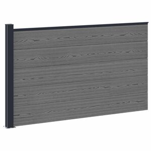 vidaXL Panou de Gardă WPC și Aluminiu Gri