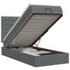 vidaXL Pat ottoman cu saltea Gri &icirc;nchis 80 x 200 cm Țesătură
