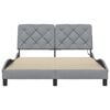 vidaXL Cadru de pat cu LED fără saltea Gri deschis 140x200 cm Material