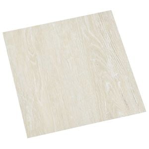 vidaXL Plăci de pardoseală autoadezive 30,5 x 30,5 cm 20 pcs PVC Crem