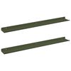 vidaXL Raft suspendat 2 pcs Verde măsliniu 80 x 9 x 2,5 cm Oțel
