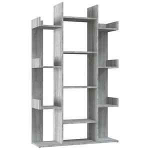 vidaXL Bibliotecă, gri sonoma, 86x25,5x140 cm, lemn prelucrat