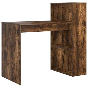 vidaXL Birou Stejar fumuriu Lemn prelucrat 108 x 55 x 103.5 cm