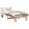 vidaXL Cadru de pat cu headboard natural 80 x 200 cm Lemn de pin masiv