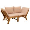 vidaXL Bancă de grădină 3-&icirc;n-1 cu perne Lemn Solid de Acacia natural