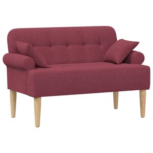 vidaXL Canapea cu capitonaj butonat Roșu Vin 120 x 65 x 79 cm Țesătură