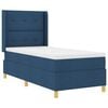 vidaXL Pat cu arcuri cu headboard albastru 80 x 200 cm țesătură