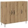 vidaXL Bufet Stejar Artizanal 90 x 32,5 x 80 cm Lemn prelucrat